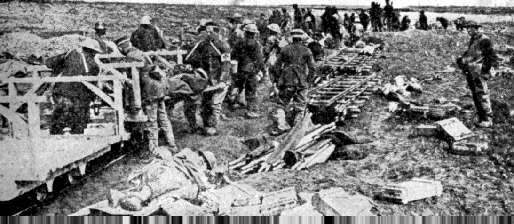 Wounded Canadians taken from Vimy